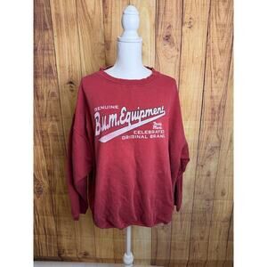 Vintage 90s retro BUM Equipment Sweatshirt Brick Red Size XL